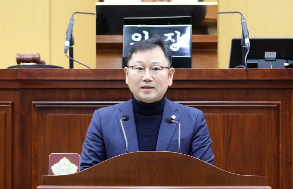 서산시의회 문수기 의원, 시민의 목소리 대변한 5분 자유발언 모습