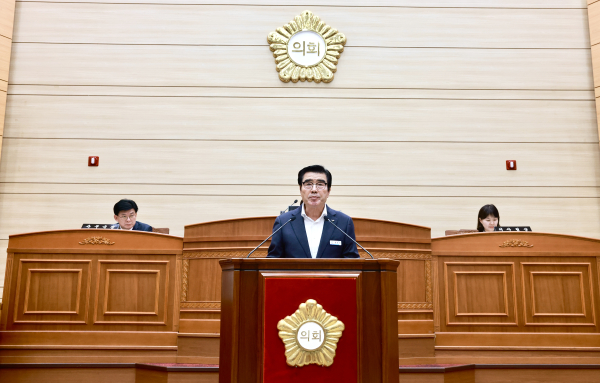 김동일 보령시장 시정연설 모습