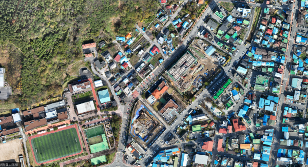 2023년 촬영된 동일 지역 드론 영상