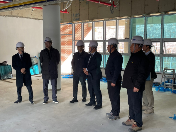 겨울철 학교시설공사 안전점검 진행 모습