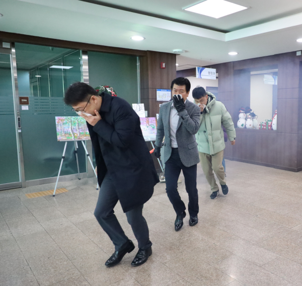 하반기 합동소방훈련 진행 모습