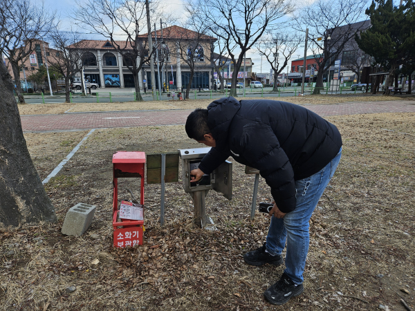겨울철 야영장 안전 점검 실시 모습