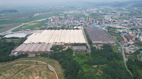 충남방적 항공 사진