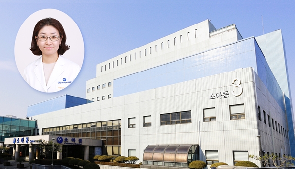 충남대병원 어린이 공공전문진료센터 전경과 장미영 센터장