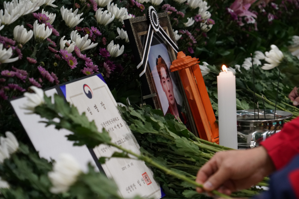 故 이영도 공중진화대원 영결식 진행 모습