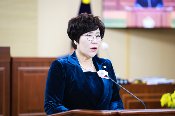 청양군의회 정혜선 의원 발의 모습