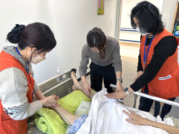 호스피스 실습 교육 모습