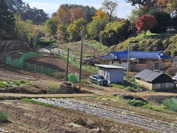 울타리 설치 사업지 전경