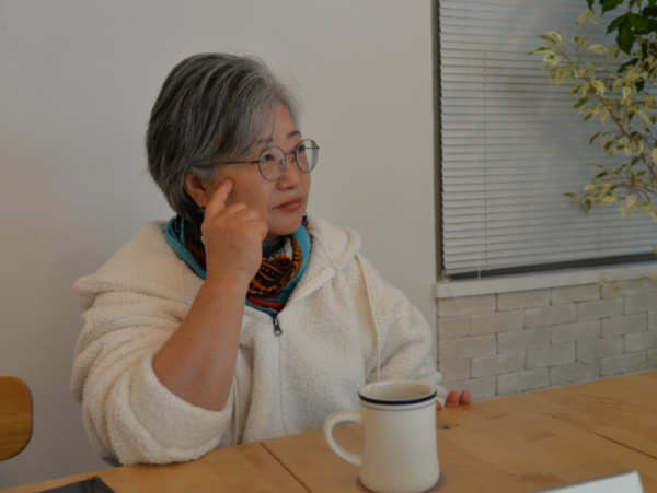 인터뷰 하는 강미애 세종미래교육연구소 대표&nbsp;