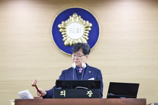 청양군의회 제309회 임시회 폐회식 모습