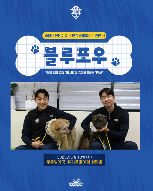 아산시동물복지센터 온봄과 함께 블루포우캠페인 시작