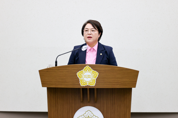 김명회 의원 5분발언 모습