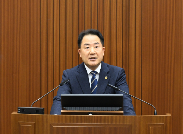 5분 발언하는 상병헌 세종시의회 의원