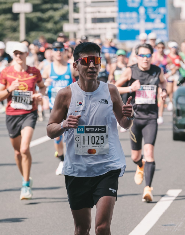 한국타이어 후원 쉘위런(SHALL WE RUN) 프로젝트 2025 도쿄 마라톤 대회 장면