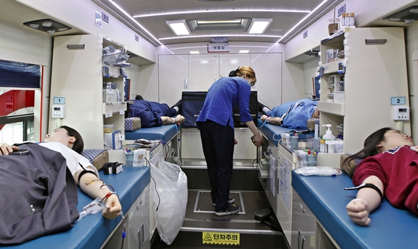 대전성모병원 헌혈 모습