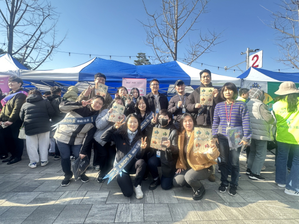 이순신 축제 홍보 캠페인 진행 단체사진