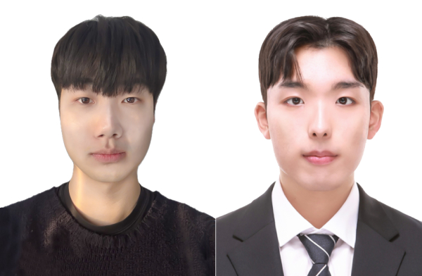 상명대 스페이스디자인전공 대상 수상자, 장도영 학생(좌) 최민석 학생(우)