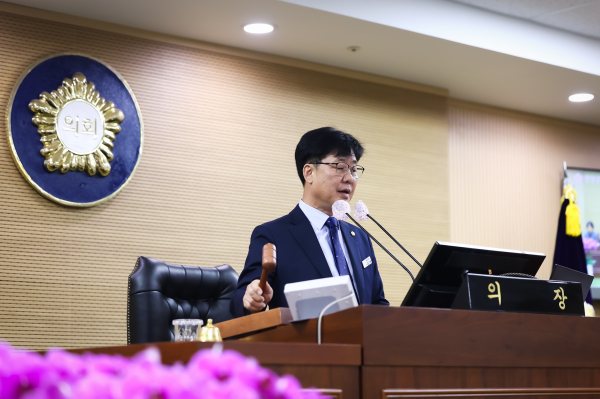 청양군의회 제310회 임시회 폐회식 개최 모습