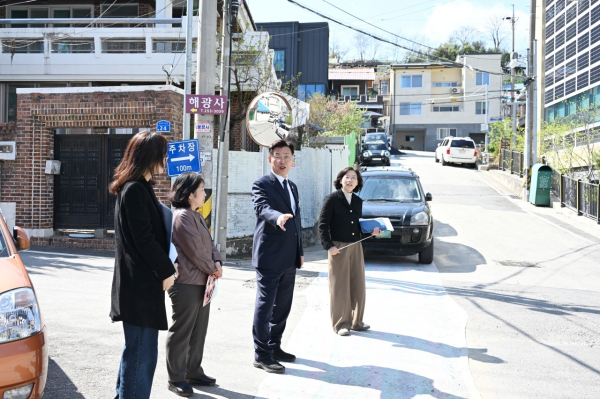 지난 15일 실시한 안전한 교통환경 조성을 위한 현장점검 사진