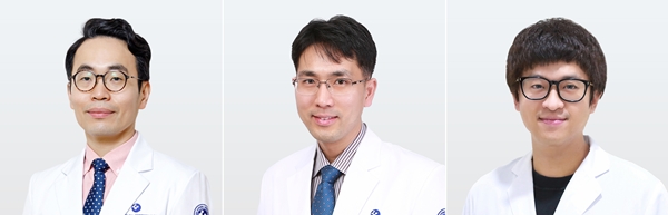 왼쪽부터 박동일, 정재욱, 한성준 교수