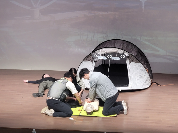 일반인 심폐소생술 경연대회 참여 모습
