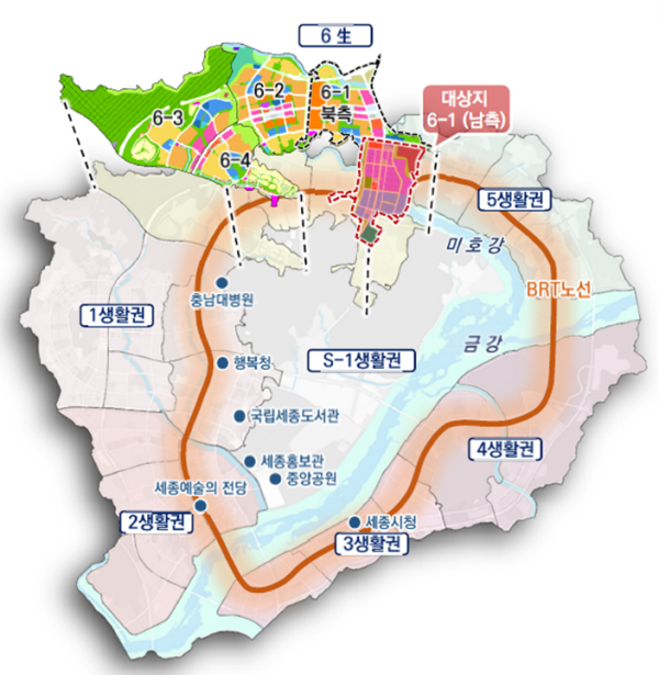 6-1생활권 남측 위치도