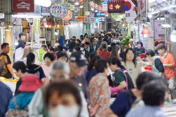 온양온천전통시장 모습