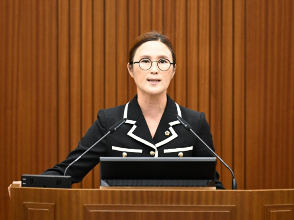 5분 발언하는 김현미 세종시의회 의원