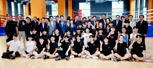 제77회 충청남도민체육대회 종목별 강화훈련장 격려 사진