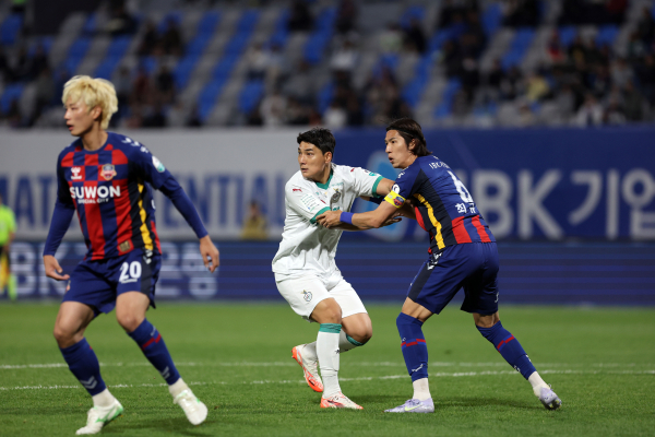 주민규 선수 경기 모습