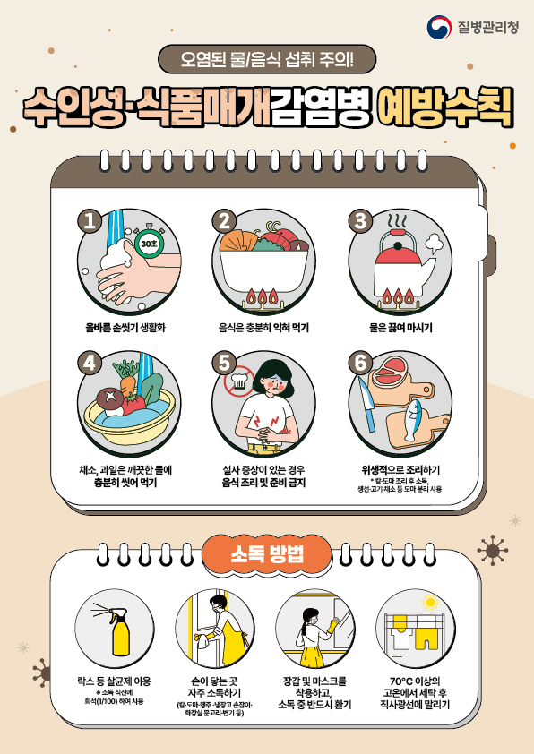 여름철 감염병 대비 예방수칙 안내문