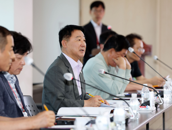 지난 4일 장태산실에서 열린 공동주택 입주자대표회의 회장 간담회 현장