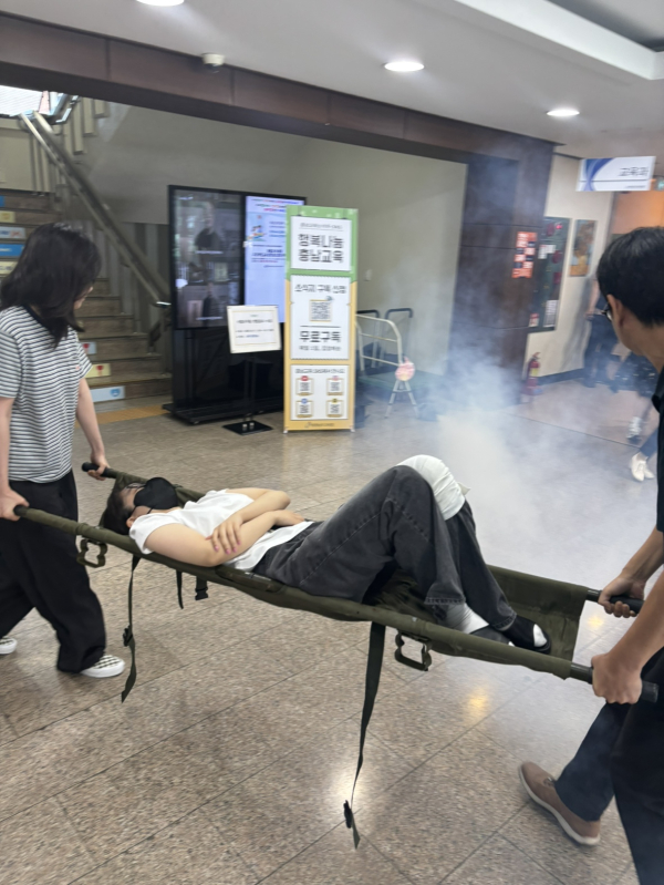2025년 상반기 자체소방훈련 진행 모습