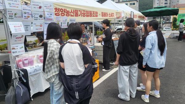 충남사회적경제혁신타운 개관식에 맞춰 진행된 달빛마켓 행사 모습