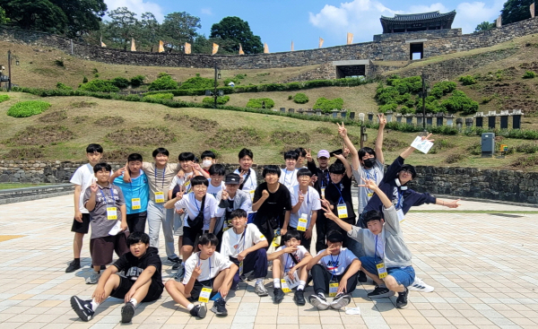 보인중학교 교육여행 모습