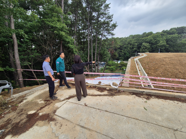 여름철 집중호우 대비 재해 취약지 안전점검 모습