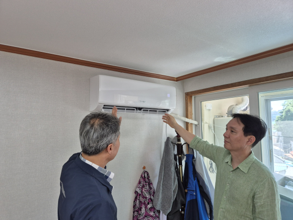 읍내동 소규모 임대주택 에어컨 설치 현장