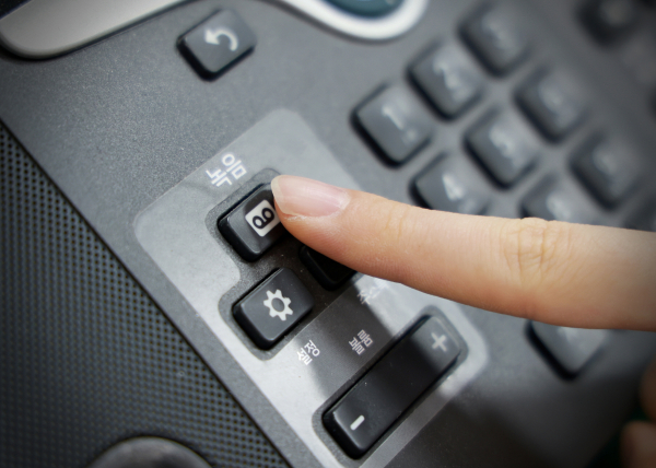 태안군 행정전화기 사용 모습.