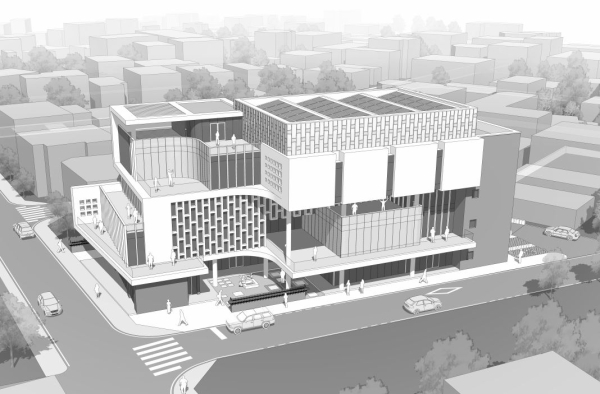 진잠사회복지관 건립 설계공모 당선작 조감도