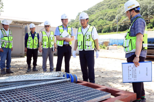 이성해 이사장, 경부선 영동~황간 수해복구 공사 현장점검