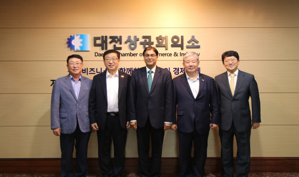 정태희 대전상의 회장, 주한 인도 대사 접견