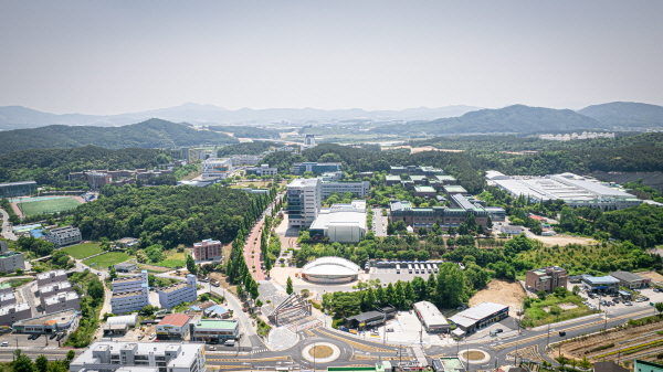 한국기술교육대 드론 전경