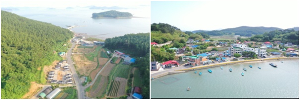 중왕1, 2리 마을 전경