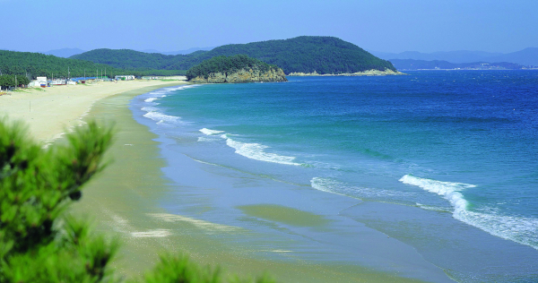 원산도 해수욕장 모습