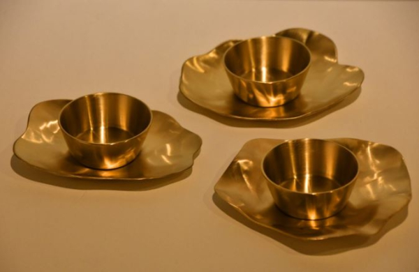 방짜유기 찻잔세트