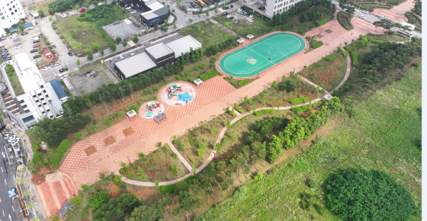 송산산단 도시숲 전경