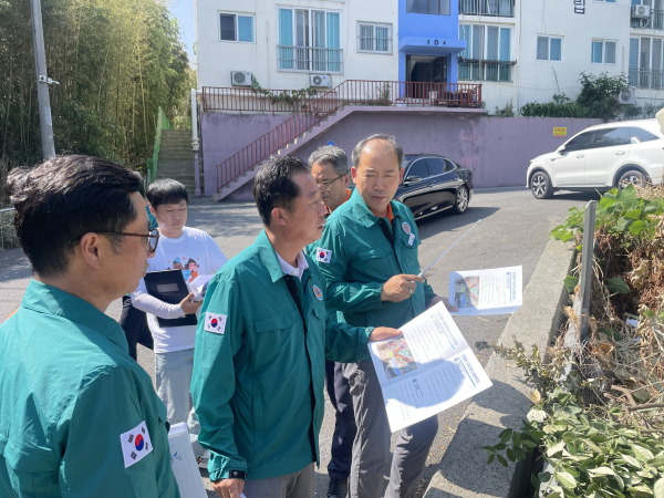 여름철 재해 대비 현장 안전점검 진행 모습