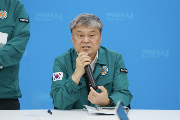 최광복 건설교통국장 천안역사증개축사업 착공식 취소 브리핑