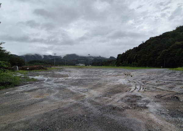 예산군 수해폐기물 임시 적환장 공터