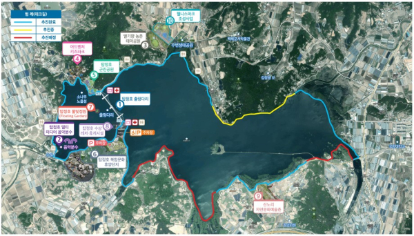 탑정호 주변 사업추진 현황 / 논산시 제공